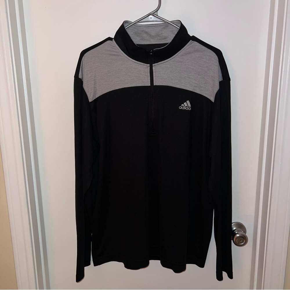 Adidas | Gray and Black Golf Polo